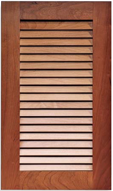 True Open Louvered Style Cabinet Door